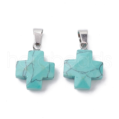 Synthetic Turquoise Pendants X-G-K359-02P-02-1