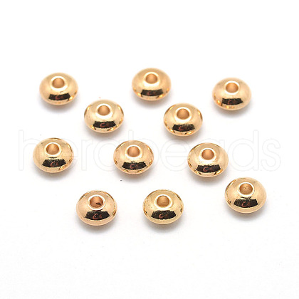 Rondelle Brass Beads KK-L112A-01G-1