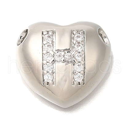 Rack Plating Brass Micro Pave Cubic Zirconia Pendants KK-I722-04P-H-1