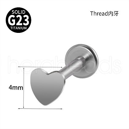 G23 Titanium 17 Gauge Internally Threaded Labrets WGEEA58-30-1