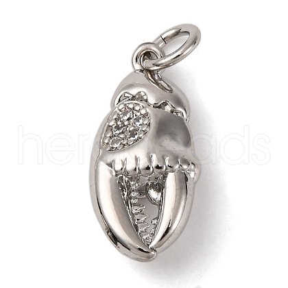 Brass Micro Pave Cubic Zirconia Pendants KK-P308-53P-1