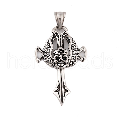 304 Stainless Steel Pendants STAS-K283-10AS-1