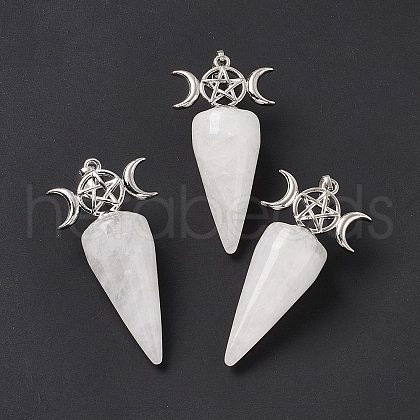 Natural Quartz Crystal Pendants G-P484-02P-05-1