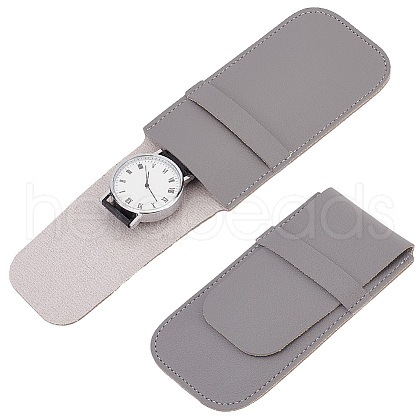 GOMAKERER 2Pcs Rectangle PU Imitation Leather Single Watch Storage Bag AJEW-GO0001-85B-1
