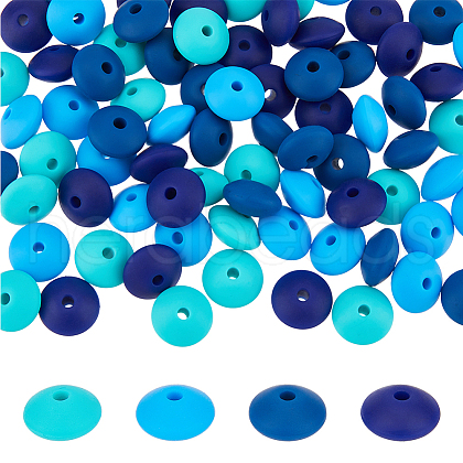 DICOSMETIC 80Pcs 4 Colors Food Grade Eco-Friendly Silicone Beads SIL-DC0001-38-1