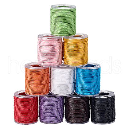 10 Rolls 10 Colors Waxed Nylon Cord DIY-WH0656-17B-1