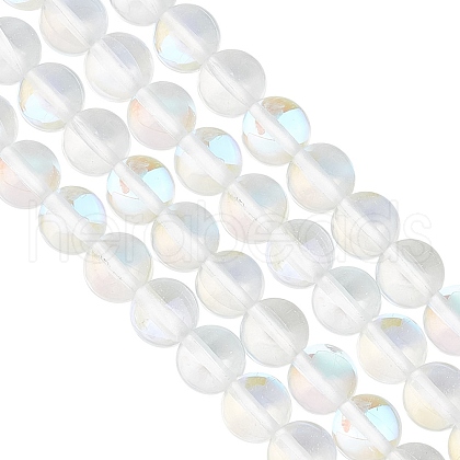 GOMAKERER 2 Strands Synthetic Moonstone Beads Strands G-GO0001-25B-1