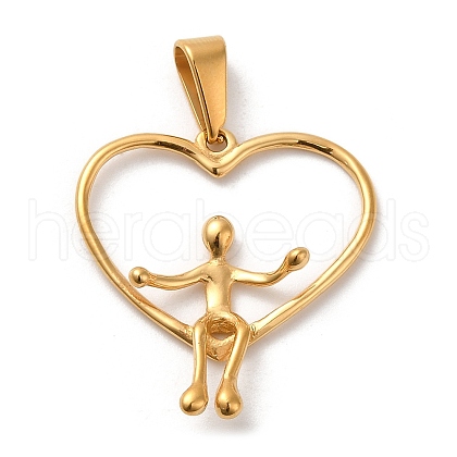 PVD Vacuum Plating 304 Stainless Steel Pendants STAS-M322-19G-1
