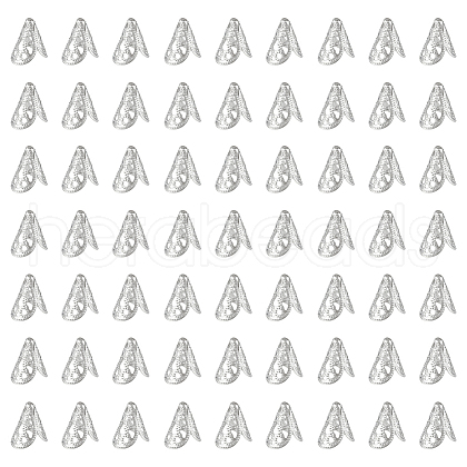 Unicraftale 200PCS 304 Stainless Steel Bead Cap STAS-UN0053-20-1