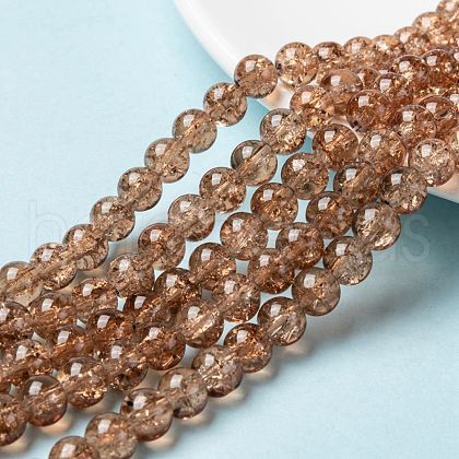 Crackle Glass Beads Strands CCG-Q001-8mm-07-1