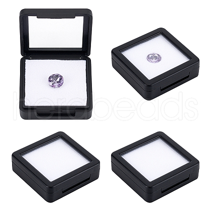 Square Acrylic Loose Diamond Display Boxes CON-WH0107-11A-01-1