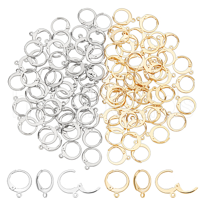   100Pcs 2 Colors 304 Stainless Steel Leverback Earring Findings STAS-PH0005-69-1