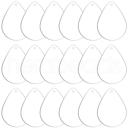 SUNNYCLUE Transparent Acrylic Disc Pendants TACR-SC0001-38B-1