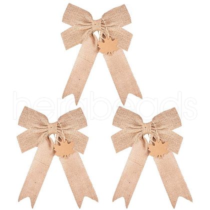 Linen Bowknot DIY-PH0001-76-1