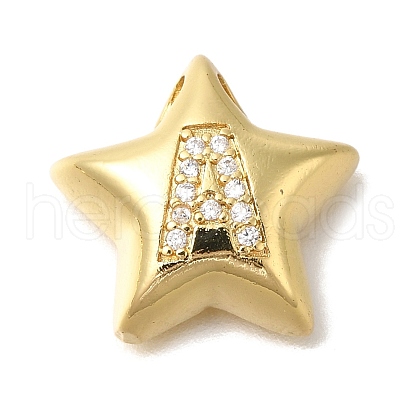 Rack Plating Brass Micro Pave Cubic Zirconia Pendants KK-I722-05G-A-1