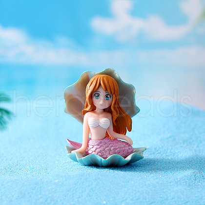 Miniature Mermaid with Shell Display Decorations MIMO-PW0003-112-1
