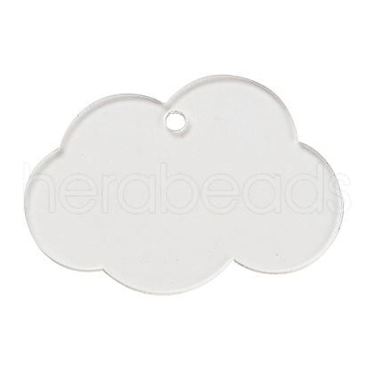 Transparent Acrylic Blank Pendants TACR-Z003-01F-1