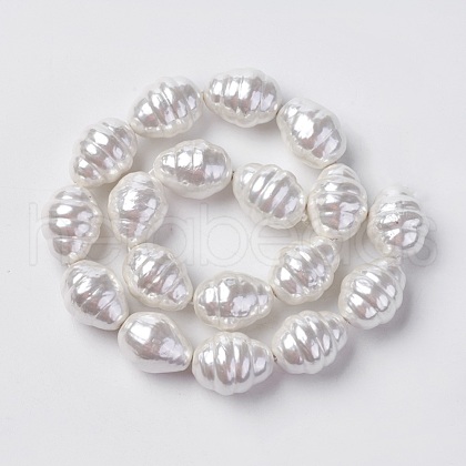 Shell Pearl Beads Strands BSHE-F013-11-1