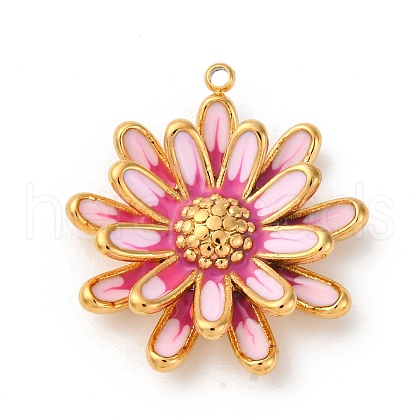 304 Stainless Steel Enamel Pendants STAS-D362-04G-01-1