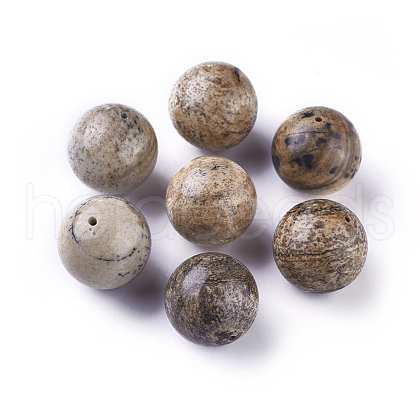 Natural Picture Jasper Beads G-G790-12A-1