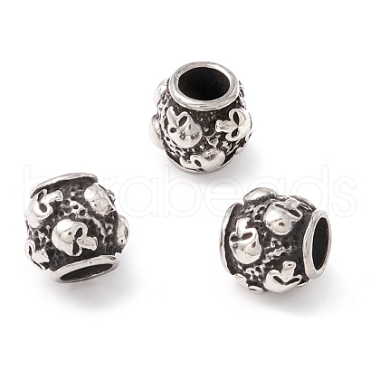 304 Stainless Steel European Beads STAS-M298-25AS-1