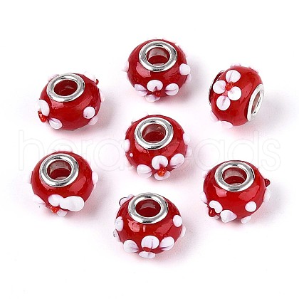 Handmade Lampwork European Beads LAMP-Q029-03A-1