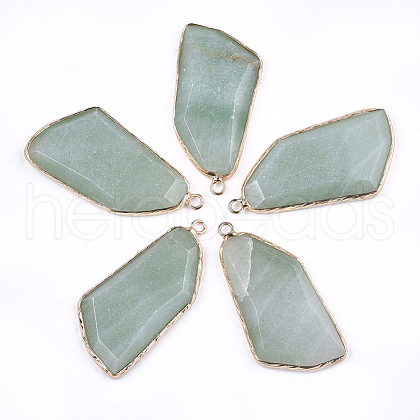 Natural Green Aventurine Pendants G-T112-20C-1