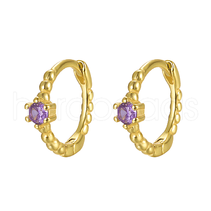 Vintage Elegant 925 Silver Cubic Zirconia Hoop Earrings AU2910-7-1