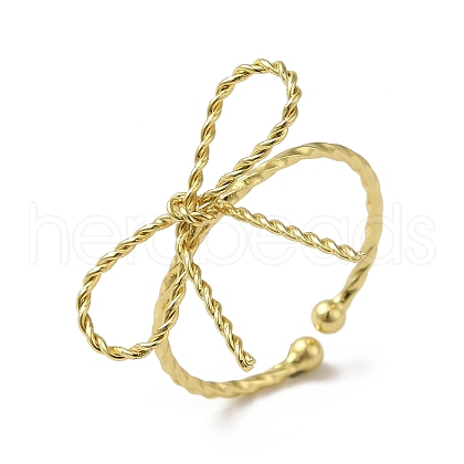 Brass Cuff Rings for Women RJEW-D026-01G-1
