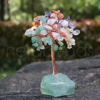 Natural Mixed Stone Chips Tree Decorations PW-WG91683-08-1