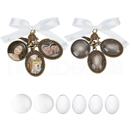 Alloy Wedding Bouquet Pendant Decoration HJEW-HY00010-1