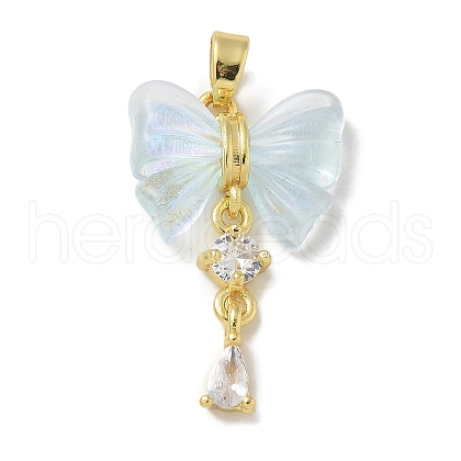 Real 18K Gold Plated Rack Plating Brass Pendants KK-Q009-06G-05-1