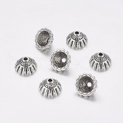 Tibetan Style Alloy Bead Caps LF9305Y-1