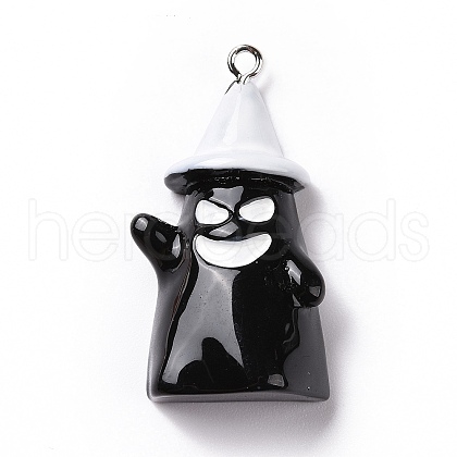 Halloween Opaque Resin Pendants RESI-D063-06B-1