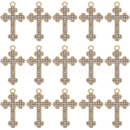 SUNNYCLUE 40Pcs Golden Alloy Pendants ALRI-SC0001-42-1
