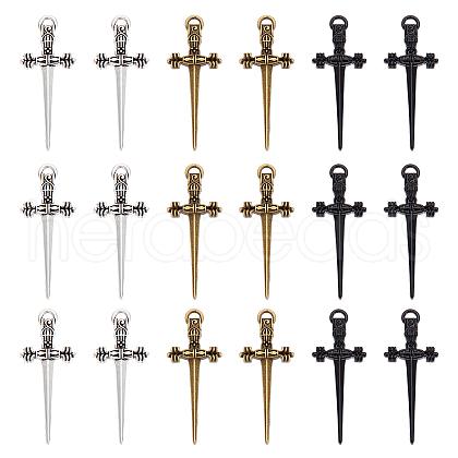 UNICRAFTALE 45Pcs 3 Colors Tibetan Style Alloy Pendants TIBEP-UN0001-23-1