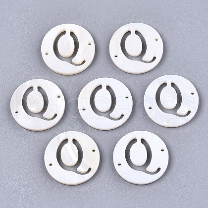 Natural Freshwater Shell Links Connectors SHEL-S276-120Q-1