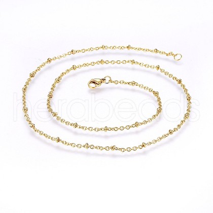 304 Stainless Steel Cable Chains Necklaces X-NJEW-P223-02G-1