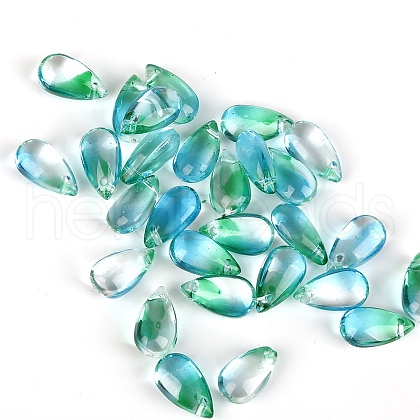 5Pcs Transparent Glass Beads X-GLAA-PW0001-25P-1