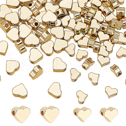   100Pcs 2 Styles Brass Beads KK-PH0010-87-1