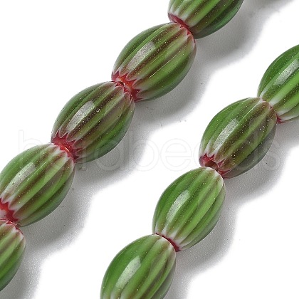 Handmade Millefiori Lampwork Beads Strands LAMP-F035-12G-1
