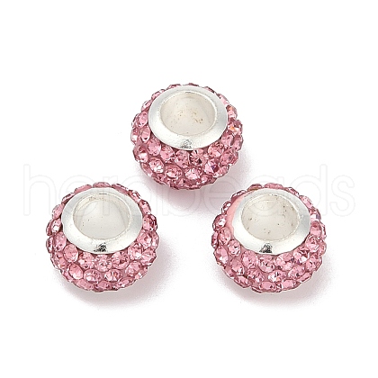 Alloy Rhinestone Clay Pave Beads ALRI-D300-03S-12-1