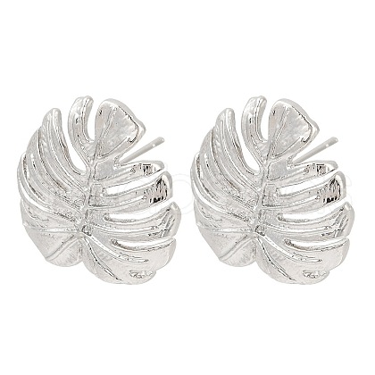 Brass Stud Earring Findings KK-Z099-04P-03-1