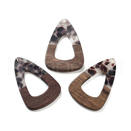 Walnut Wood & Resin Pendants FIND-Z050-08B-1