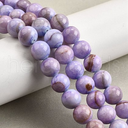 Natural Striped Stone Beads Strands G-D315-A01-02-8mm-1