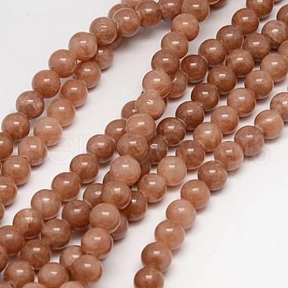 Natural Yellow Jade Beads Strands X-G-G598-6mm-YXS-27-1