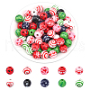 CHGCRAFT 120Pcs 10 Colors Spray Painted Wood Beads WOOD-CA0001-64-1