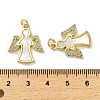 Brass Micro Pave Clear Cubic Zirconia Pendants KK-K365-19G-3