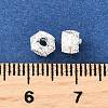 Brass Micro Pave Clear Cubic Beads KK-B135-06S-2