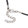 Handmade Glass Seed Beads and Glass Pearl Round Pendants Necklaces NJEW-MZ00058-01-5